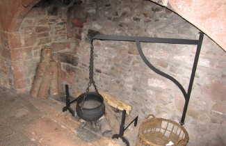 Pottage was cooked in a cauldron like this