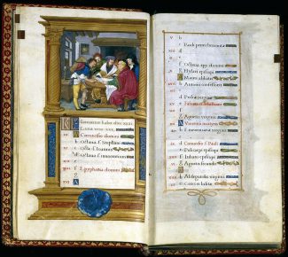 Medieval gambling - a dice game - features in early 16th century calendar