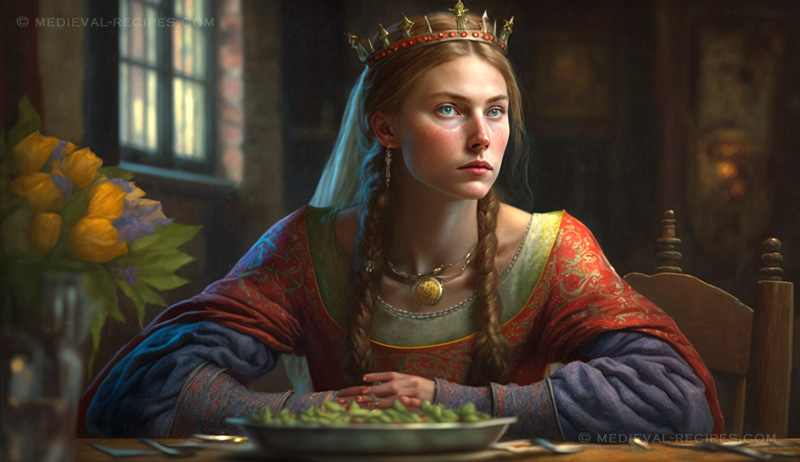 Artistic depiction of a teenage Eleanor of Aquitaine © medieval-recipes.com