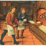 A Medieval Baker at work