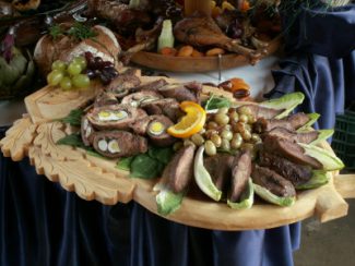 Medieval food for a lavish banquet