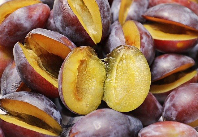 Fresh juicy plums 