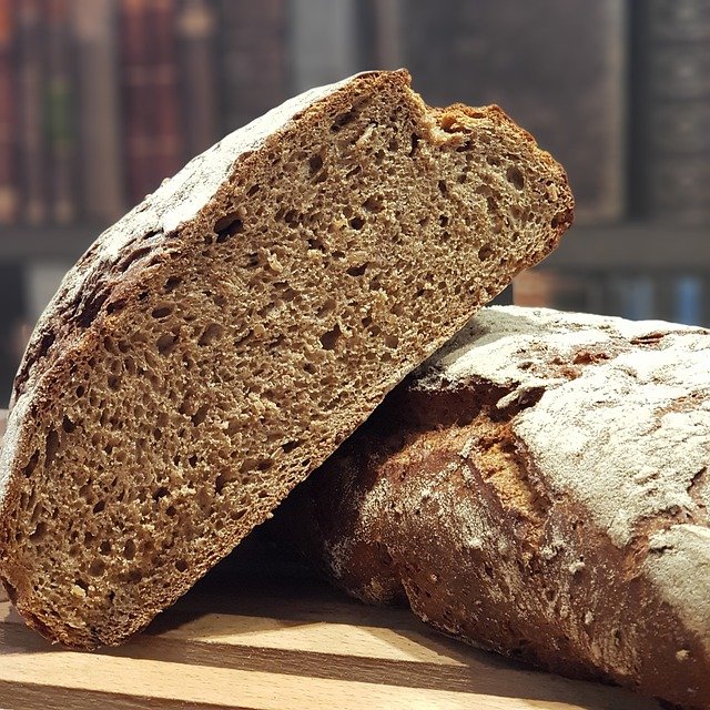 Darker bread made from rye