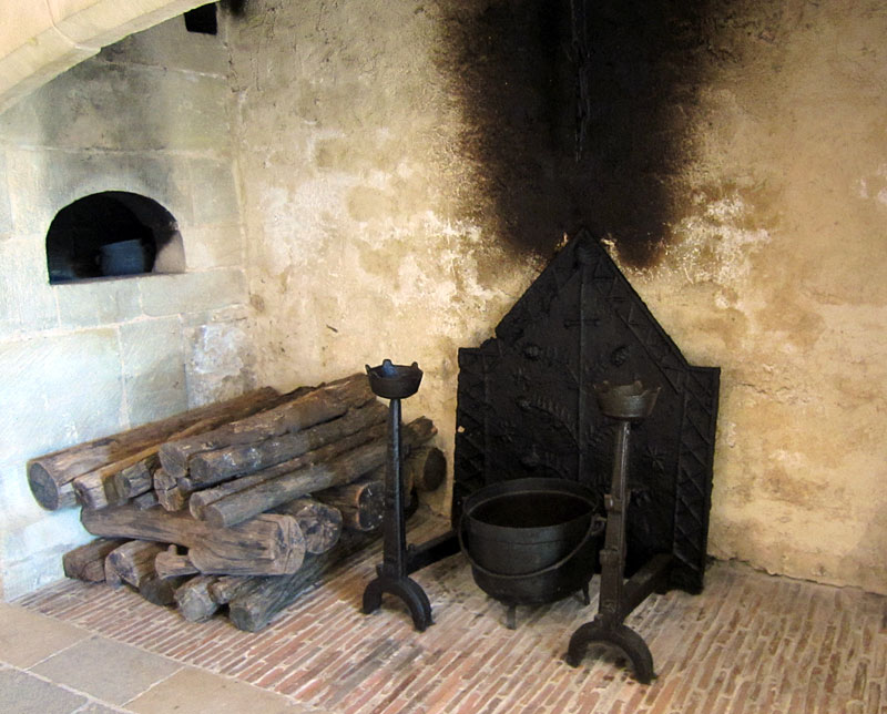Bread oven in a medieval kitchen