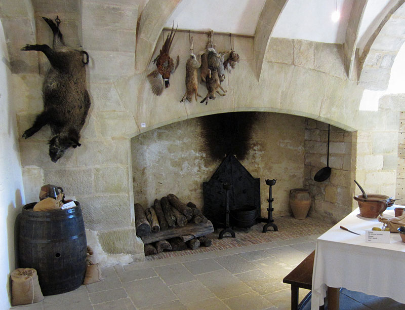 Fireplace of a medieval kitchen
